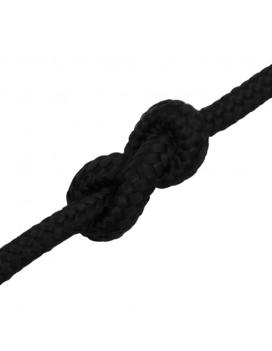 Corda da Lavoro Nera 6 mm 250 m in Poliestere