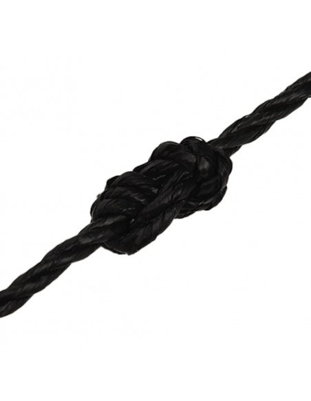 Corda da Lavoro Nera 6 mm 50 m in Polipropilene