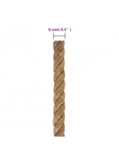 Corda in Juta Lunga 250 m Spessa 8 mm