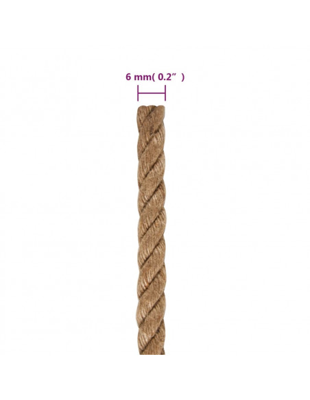 Corda in Juta Lunga 50 m Spessa 6 mm