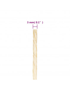 Corda in Sisal 100% 3 mm 200 m