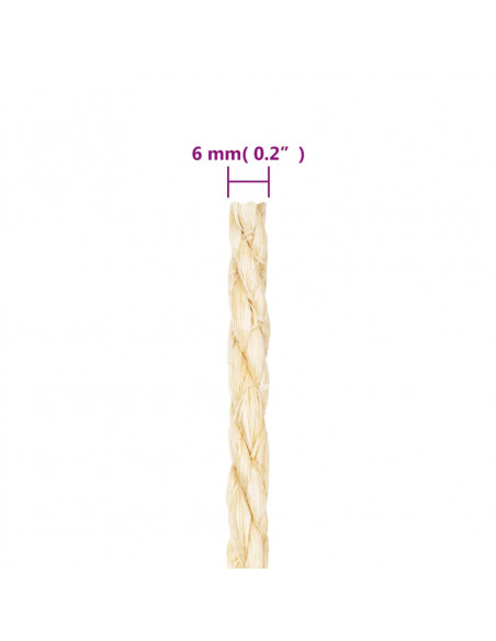 Corda in Sisal 100% 6 mm 25 m