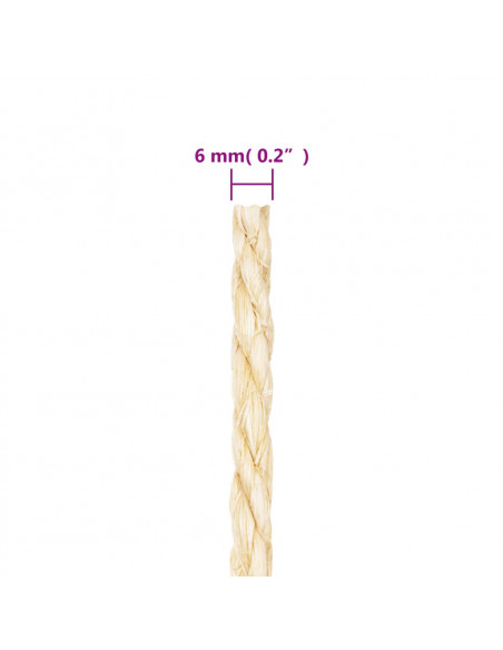 Corda in Sisal 100% 6 mm 50 m