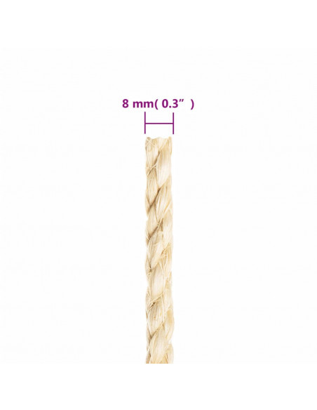 Corda in Sisal 100% 8 mm 50 m