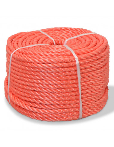 Corda Intrecciata in Polipropilene 14 mm 100 m Arancione