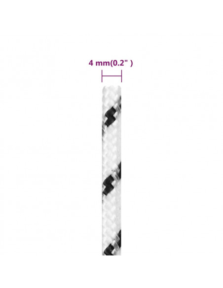 Corda Intrecciata per Barca Bianca 4 mm x 50 m Poliestere