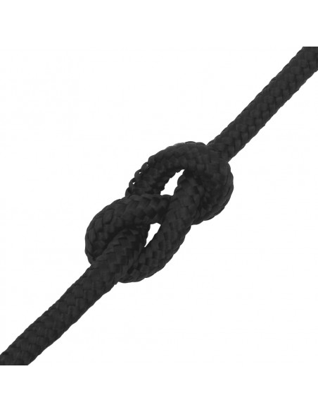 Corda Nautica Completamente Nera 14 mm 25 m in Polipropilene