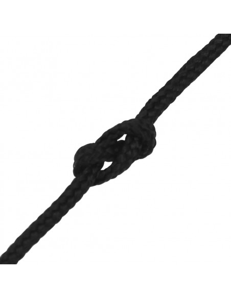 Corda Nautica Completamente Nera 4 mm 100 m in Polipropilene