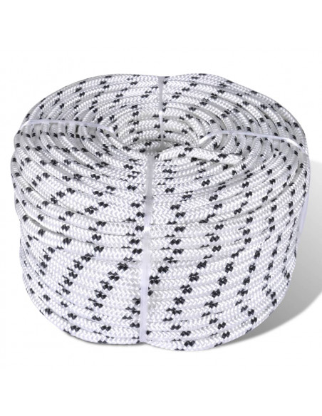 Corda Nautica Intrecciata in Poliestere 6 mm 250 m Bianco