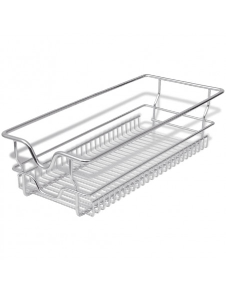 Cestelli a Rete Scorrevoli 2 pz Argento 300 mm
