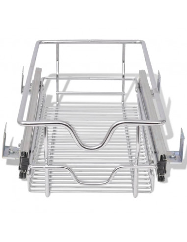 Cestelli a Rete Scorrevoli 2 pz Argento 300 mm