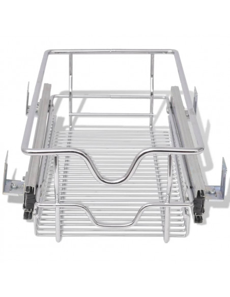 Cestelli a Rete Scorrevoli 2 pz Argento 300 mm