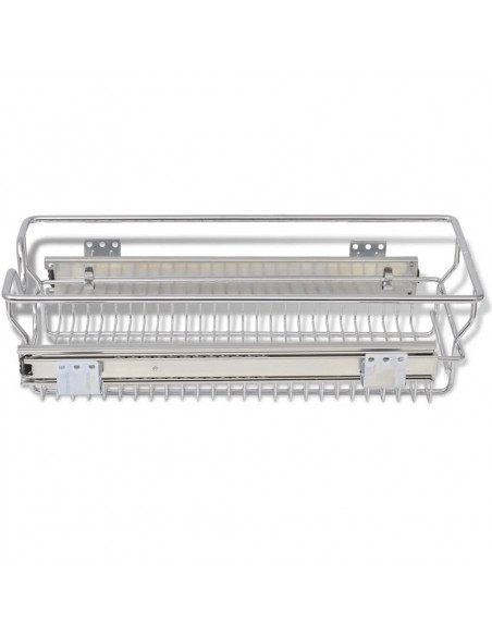 Cestelli a Rete Scorrevoli 2 pz Argento 300 mm