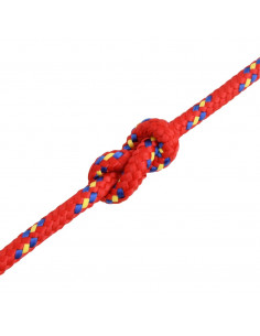 Corda Nautica Rossa 8 mm 25 m in Polipropilene