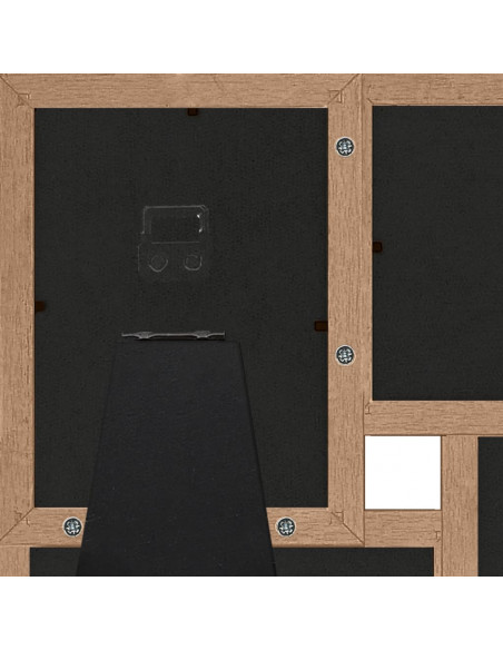 Cornice Multipla per 4 Foto 10x15cm Marrone Chiaro in MDF
