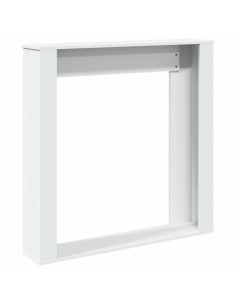 Cornice per Camino Bianca 100x20x100 cm in Truciolato