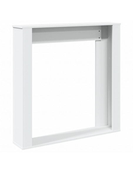 Cornice per Camino Bianca 100x20x100 cm in Truciolato