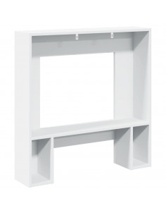 Cornice per Camino Bianca 81x18x82 cm in Truciolato