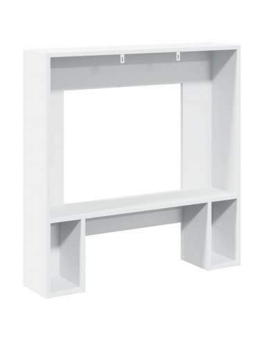 Cornice per Camino Bianca 81x18x82 cm in Truciolato