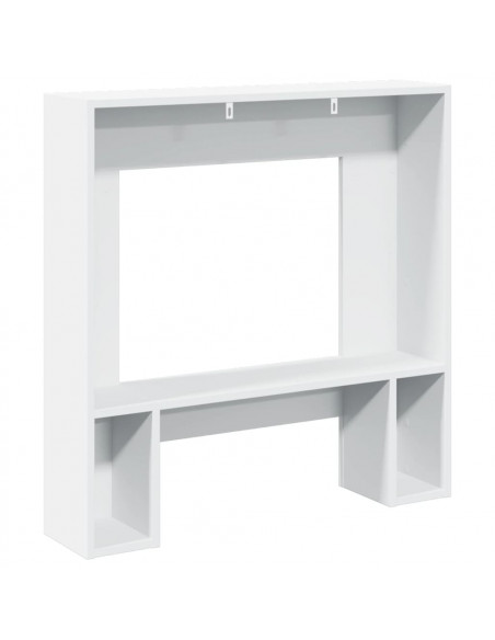 Cornice per Camino Bianca 81x18x82 cm in Truciolato
