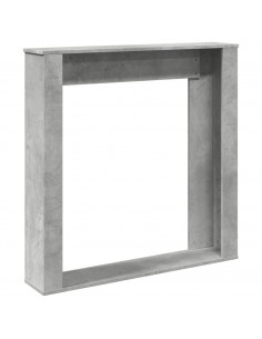 Cornice per Camino Grigio Cemento 100x20x100 cm in Truciolato
