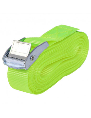 Cinghie 10 pz 0,25 Tonnellate 5mx25 mm Verde Fluo