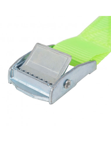 Cinghie 10 pz 0,25 Tonnellate 5mx25 mm Verde Fluo