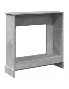 Cornice per Camino Grigio Cemento 90x30x90 cm in Truciolato