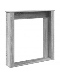 Cornice per Camino Grigio Sonoma 100x20x100 cm in Truciolato