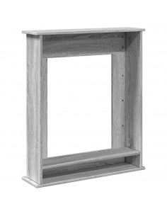 Cornice per Camino Grigio Sonoma 75x20x87,5 cm in Truciolato