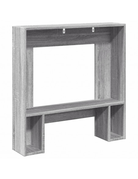 Cornice per Camino Grigio Sonoma 81x18x82 cm in Truciolato
