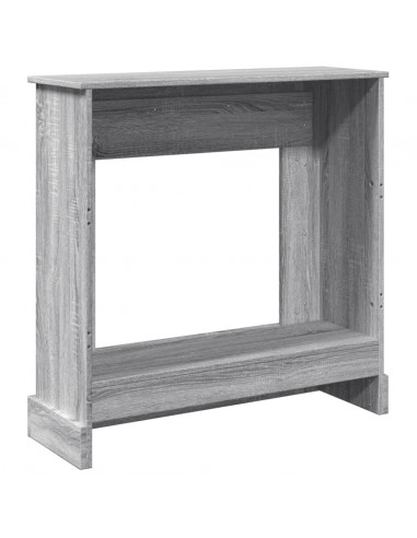 Cornice per Camino Grigio Sonoma 90x30x90 cm in Truciolato