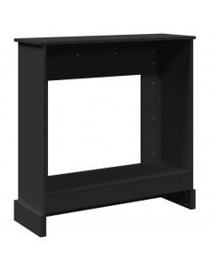 Cornice per Camino Nera 90x30x90 cm in Truciolato