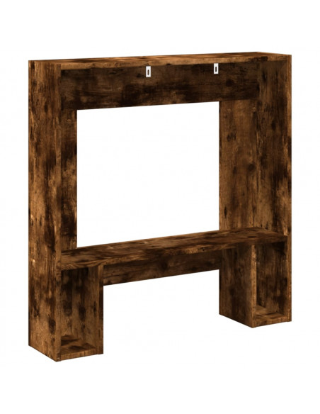 Cornice per Camino Rovere Fumo 81x18x82 cm in Truciolato