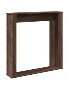Cornice per Camino Rovere Marrone 100x20x100 cm in Truciolato