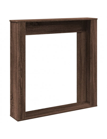 Cornice per Camino Rovere Marrone 100x20x100 cm in Truciolato