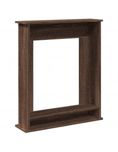 Cornice per Camino Rovere Marrone 75x20x87,5 cm in Truciolato