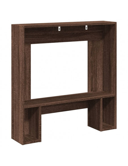 Cornice per Camino Rovere Marrone 81x18x82 cm in Truciolato