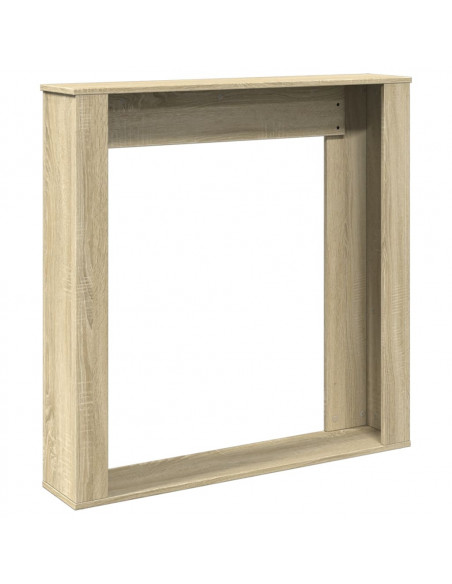 Cornice per Camino Rovere Sonoma 100x20x100 cm in Truciolato