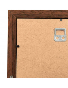 Cornice per Collage 10x(10x15 cm) Foto Marrone Scuro in MDF