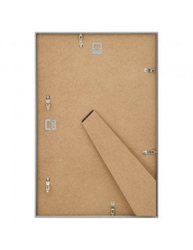 Cornici Foto Collage 3 pz per Muro o Tavolo Argento 70x90cm MDF