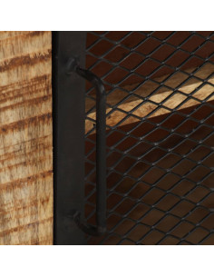 Credenza 100x31x60 cm in Legno Massello di Mango Grezzo