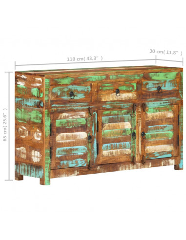 Credenza 110x30x65 in Legno Massello di Recupero
