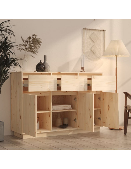 Credenza 110x34x75 cm in Legno Massello di Pino