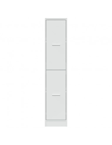 Armadietto da Farmacia Bianco Lucido 30x41x144,5 cm Truciolato