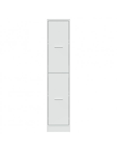 Armadietto da Farmacia Bianco Lucido 30x41x144,5 cm Truciolato