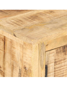 Credenza 120x30x76 cm in Legno di Mango Grezzo