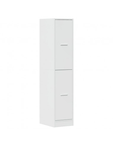 Armadietto da Farmacia Bianco Lucido 30x41x144,5 cm Truciolato