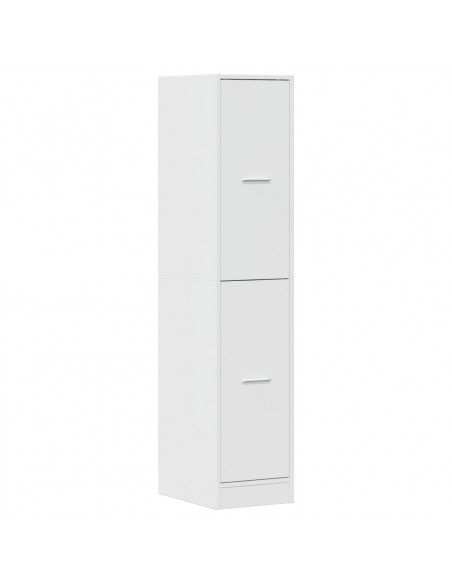 Armadietto da Farmacia Bianco Lucido 30x41x144,5 cm Truciolato