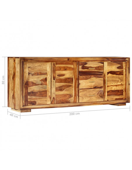 Credenza 200x40x80 cm in Legno Massello di Sheesham
